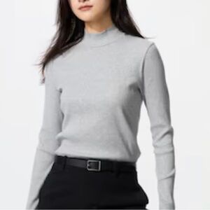 NWT Uniqlo cotton ribbed turtleneck S